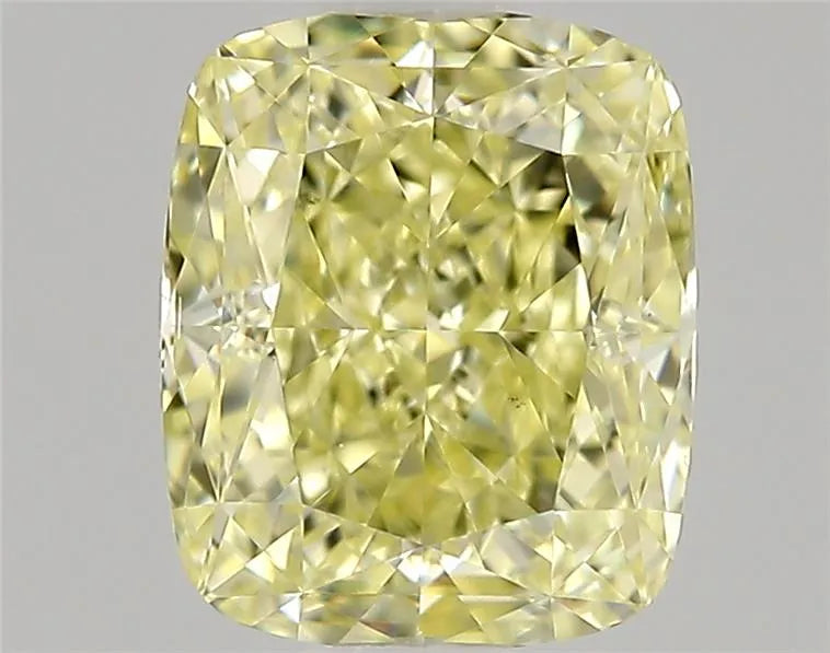 0.82ct cushion modified natural diamond (colour fancy light yellow, clarity vs1, cut ex, gia certified)