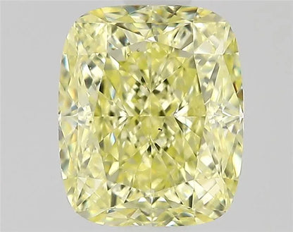 0.95ct Cushion modified Natural Diamond (Colour Fancy Light Yellow, Clarity VS2, Cut EX, GIA Certified)