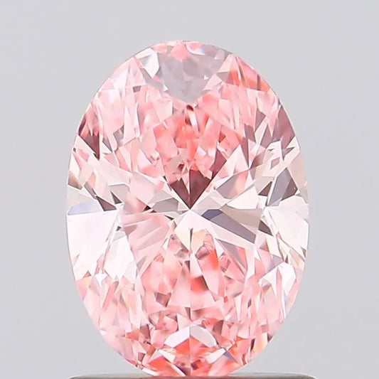 1.02ct Oval Lab Grown Diamond (Colour Fancy Vivid Pink, Clarity VVS2, IGI Certified)