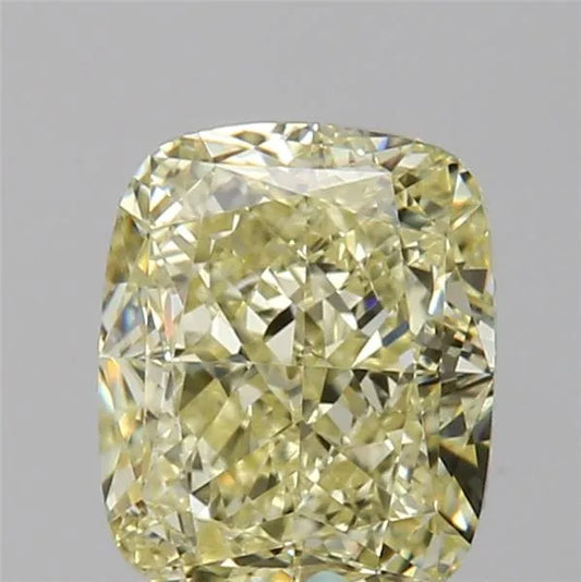 1.00ct Cushion brilliant Natural Diamond (Colour Fancy Light Yellow, Clarity IF, GIA Certified)