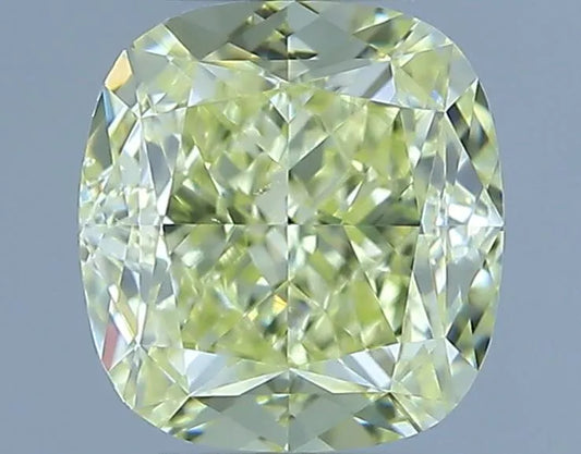 1.00ct Cushion brilliant Natural Diamond (Colour Fancy Light Yellow, Clarity VS2, GIA Certified)