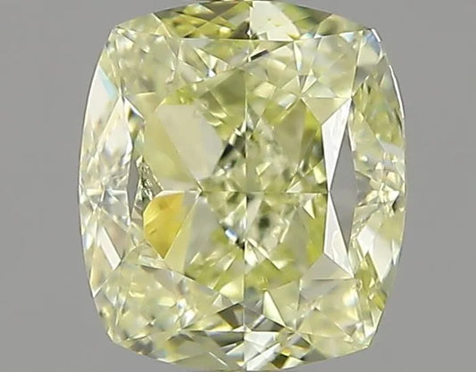 1.00ct Cushion brilliant Natural Diamond (Colour Fancy Light Yellow, Clarity VS2, GIA Certified)