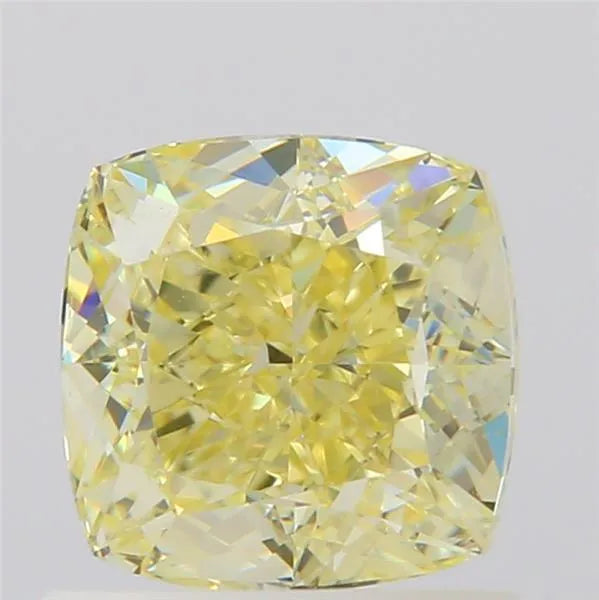 1.00ct Cushion modified Natural Diamond (Colour Fancy Light Yellow, Clarity VS2, GIA Certified)