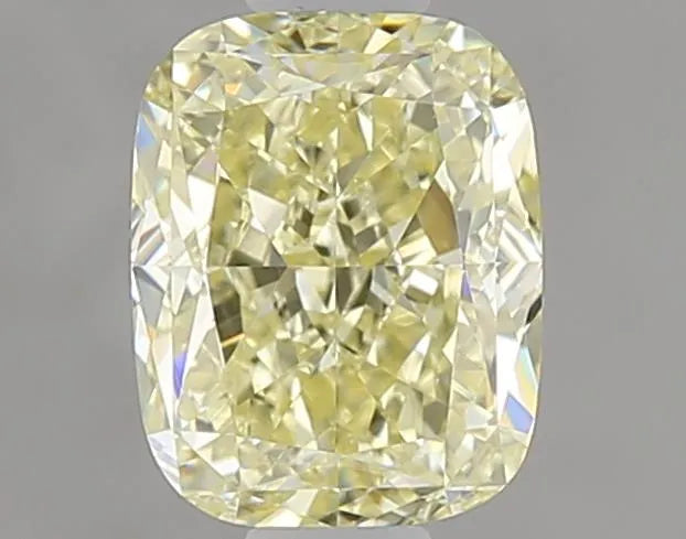 1.01ct cushion modified natural diamond (colour fancy light yellow, clarity vs2, cut gd, gia certified)