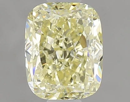 1.01ct Cushion modified Natural Diamond (Colour Fancy Light Yellow, Clarity VS2, Cut GD, GIA Certified)