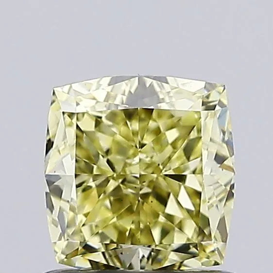 1.04ct cushion modified lab grown diamond (colour fancy light yellow, clarity vs2, igi certified)