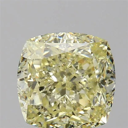 1.23ct Cushion brilliant Natural Diamond (Colour Fancy Light Yellow, Clarity VVS2, GIA Certified)