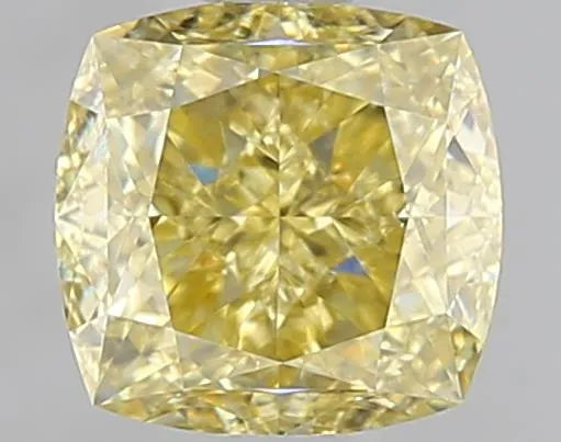 1.40ct cushion brilliant natural diamond (colour fancy yellow, clarity vs2, gia certified)