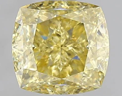 1.40ct Cushion brilliant Natural Diamond (Colour Fancy Yellow, Clarity VS2, GIA Certified)