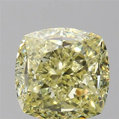 1.50ct Cushion brilliant Natural Diamond (Colour Fancy Light Yellow, Clarity VS2, GIA Certified)