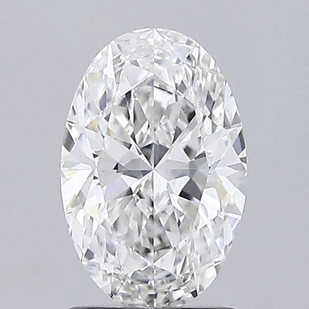 1.52ct oval lab grown diamond (colour e, clarity vvs2, igi certified)