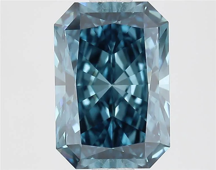 1.52ct radiant lab grown diamond (colour fancy vivid blue, clarity vs1, igi certified)
