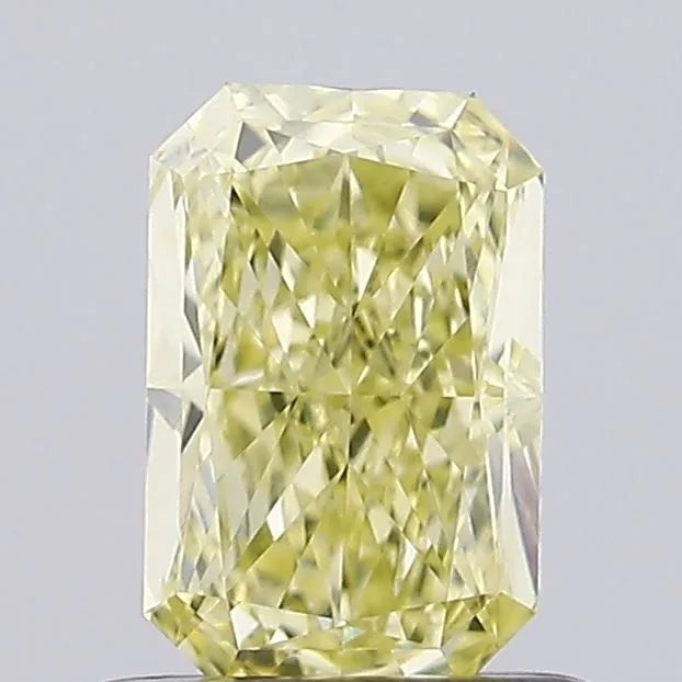 0.77ct radiant lab grown diamond (colour fancy intense yellow, clarity vvs2, igi certified)