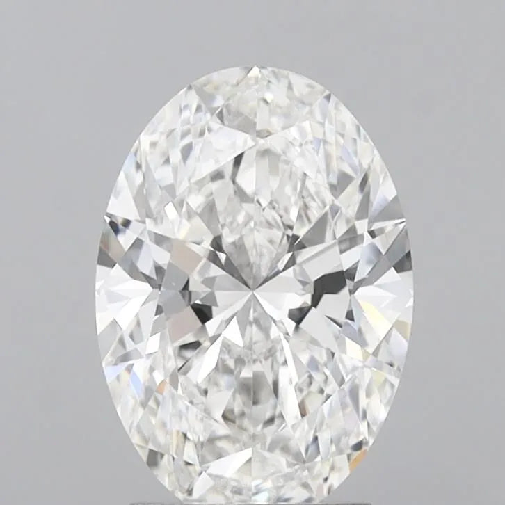 2.54ct oval lab grown diamond (colour f, clarity vvs2, igi certified)