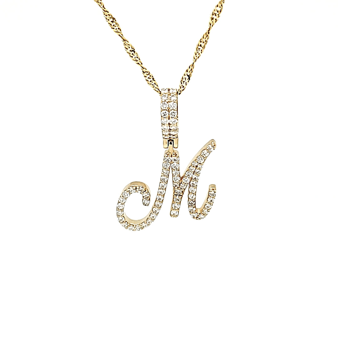 letter diamond pendant