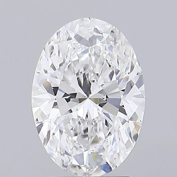 3.00ct oval lab grown diamond (colour e, clarity vvs2, igi certified)