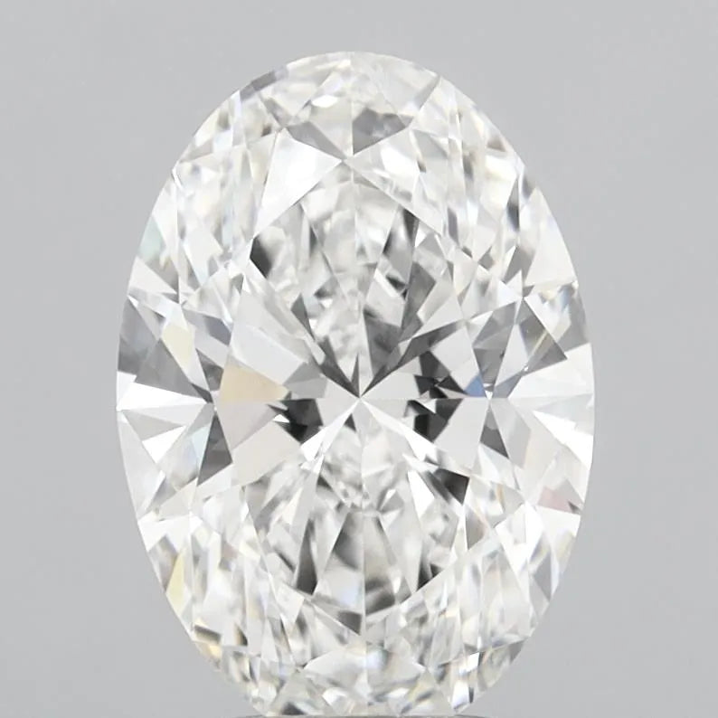 3.00ct oval lab grown diamond (colour e, clarity vvs2, igi certified)