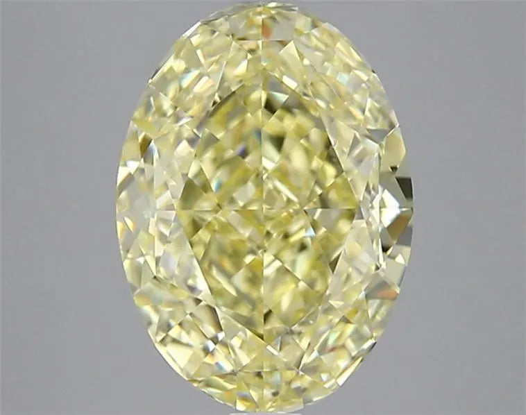 3.00ct oval natural diamond (colour fancy light yellow, clarity vs1, cut gd, gia certified)