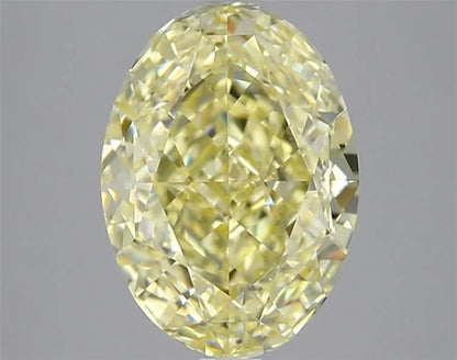 3.00ct Oval Natural Diamond (Colour Fancy Light Yellow, Clarity VS1, Cut GD, GIA Certified)