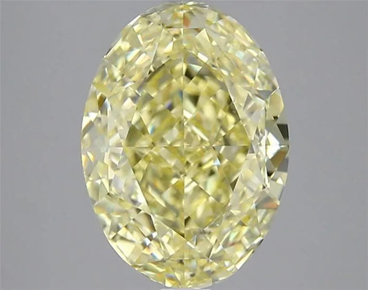 3.00ct Oval Natural Diamond (Colour Fancy Light Yellow, Clarity VS1, Cut GD, GIA Certified)