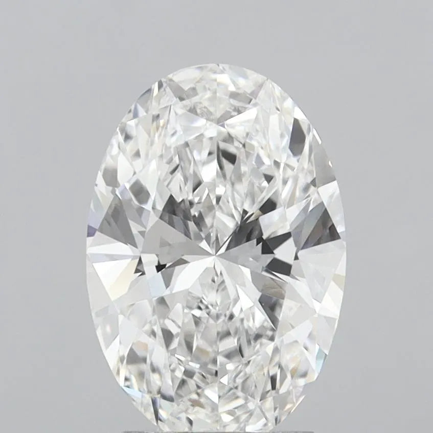 3.02ct oval lab grown diamond (colour e, clarity vvs2, igi certified)