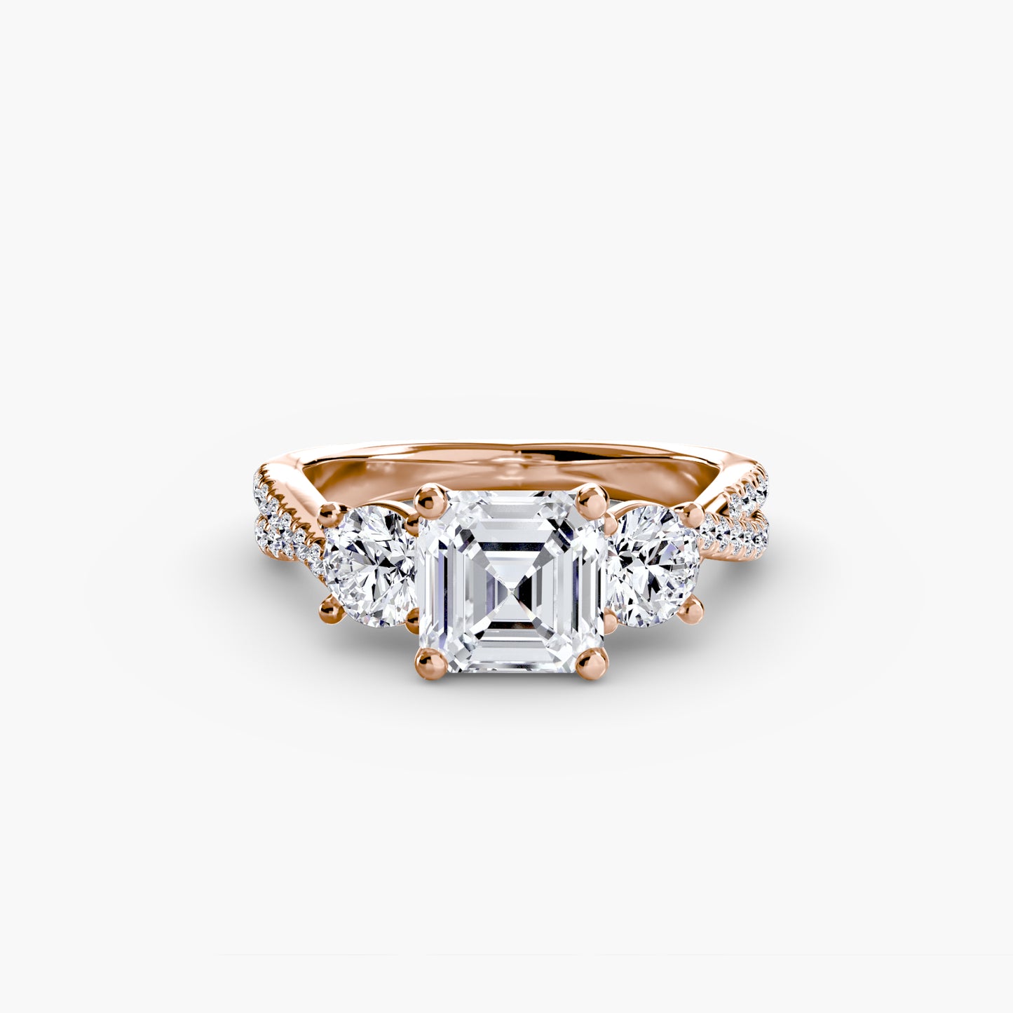 three-stone with pavé band 2