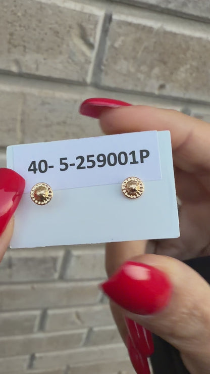Children’s 10K Solid Yellow Gold Butterfly Stud Earrings